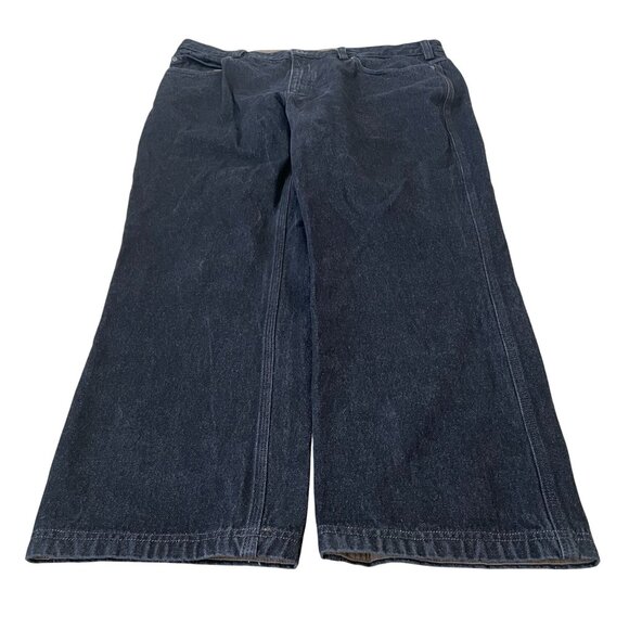 Duluth Trading Ballroom Relaxed Fit Jeans Men's Size 42x30 Black Denim - Picture 1 of 5